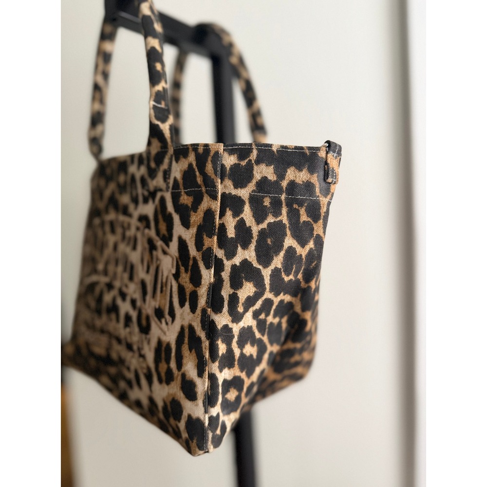 GANNI Top Handle Shoulder Bag - One Size - Animal Print - Picture 5 of 9